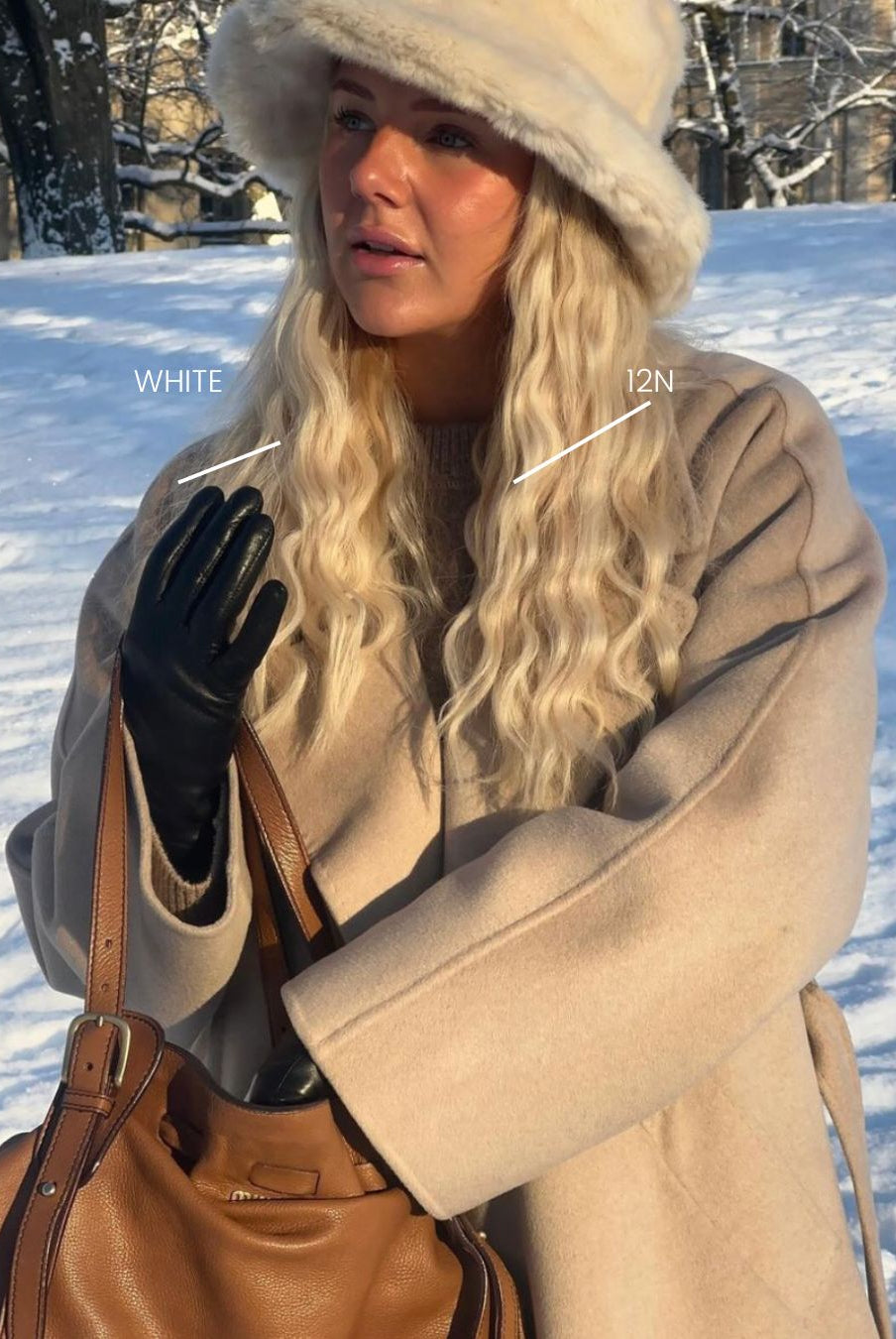 BHBD Tape extensions: 35cm, 50cm, 60cm. Platinum neutral 100% real hair.