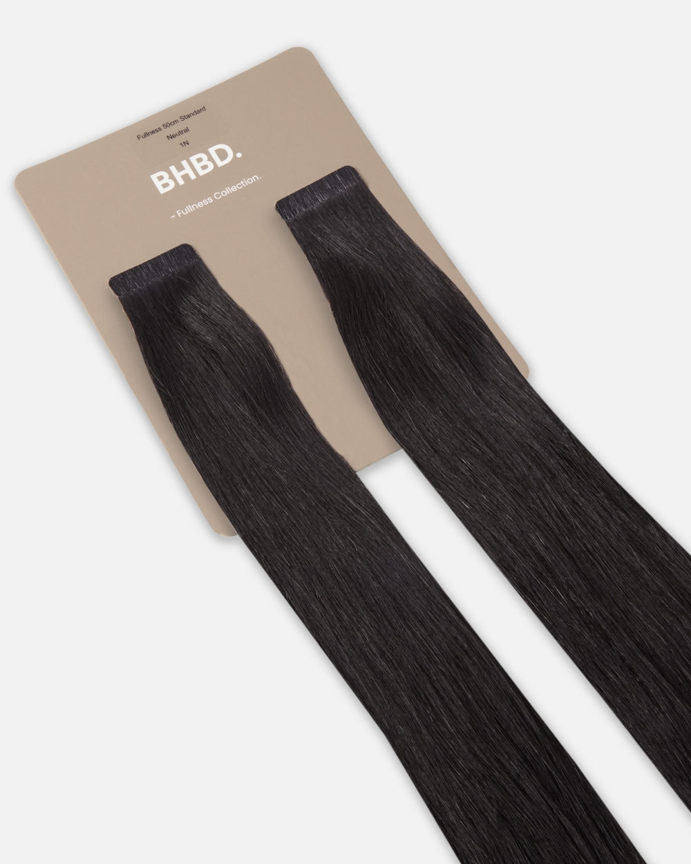BHBD Fullness 1N – Remy human hair extensions in natural black; adds 10% extra volume; available in 35cm and 50cm. 100% Remy hair, gentle extensions.