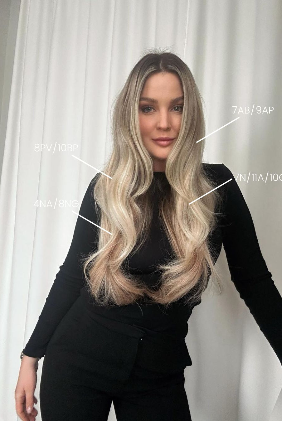 BHBD tape extensions: 35cm,50cm,60cm. Balayage brun neutral ask ljusblond neutral guld 100% äkta hår.