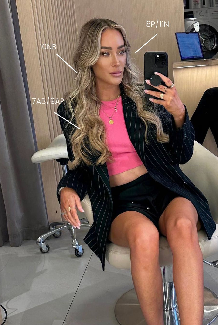 BHBD Tape extensions: 35cm, 50cm, 60cm. Neutral beige Lightest Blonde 100% real hair.