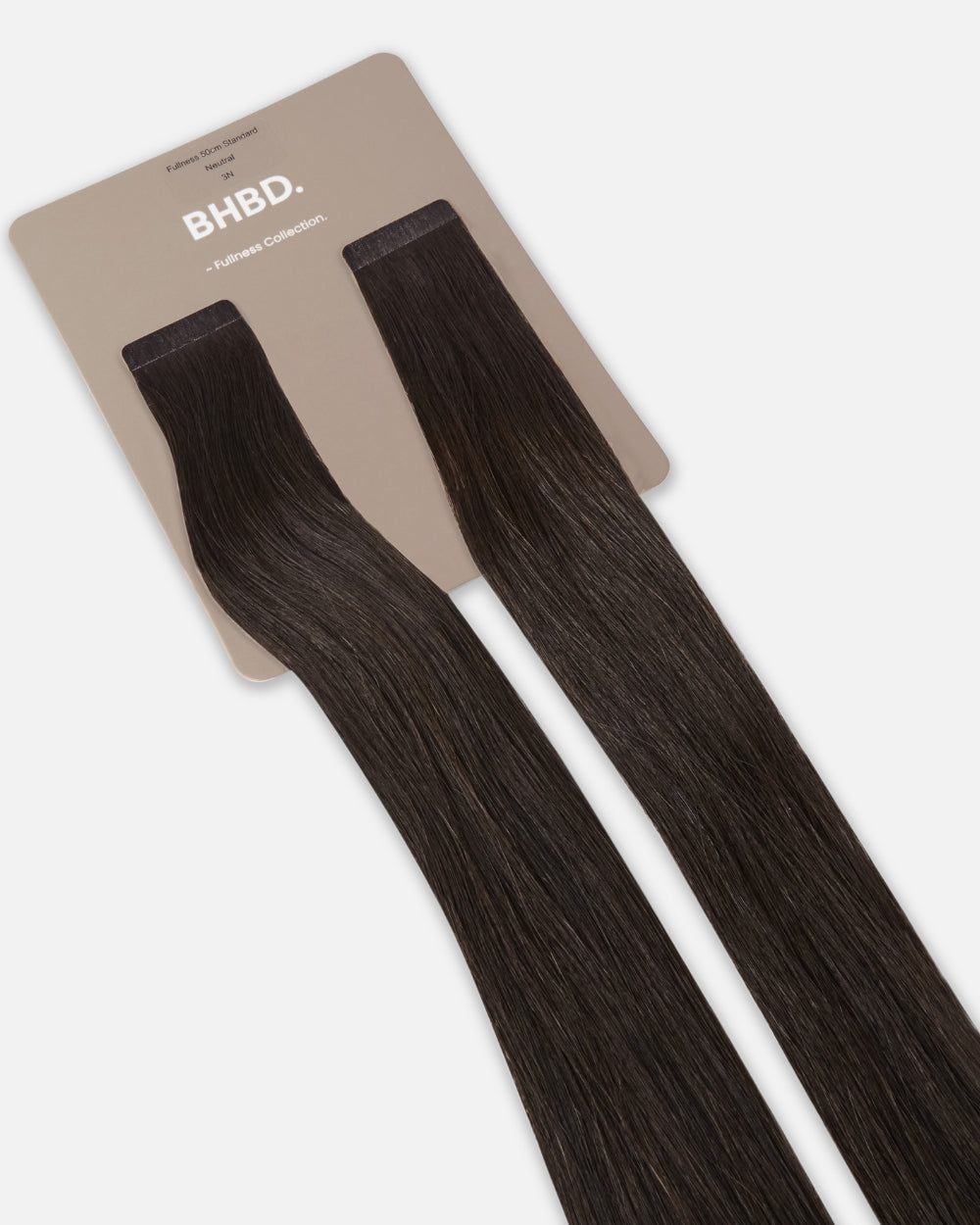 BHBD Fullness 3N – Remy human hair extensions in dark natural brown; adds 10% extra volume; available in 35cm and 50cm. 100% Remy hair, gentle extensions.