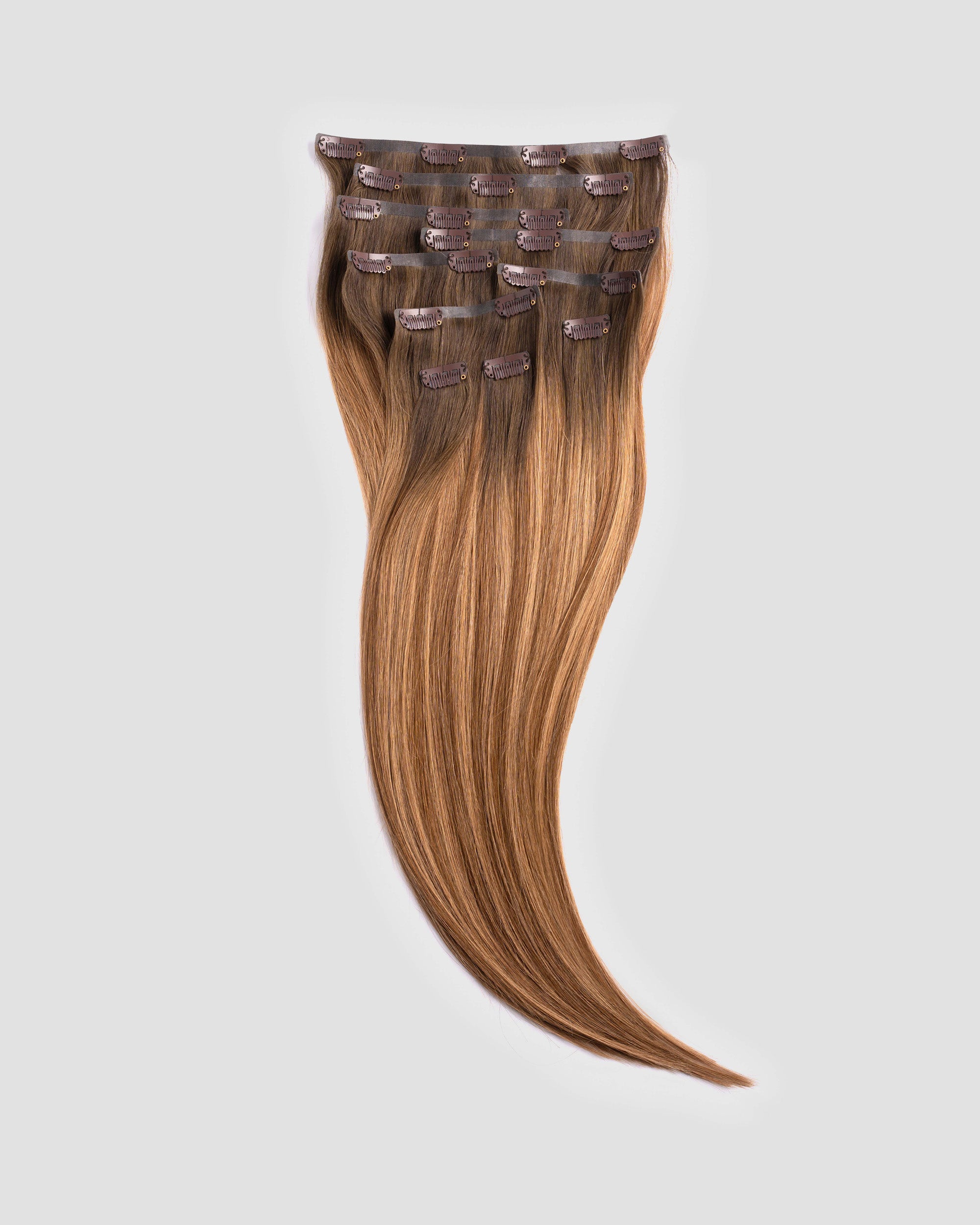 Clip In Extensions 4B-10N-6N-8N_B_Balayage 100% Remy human hair