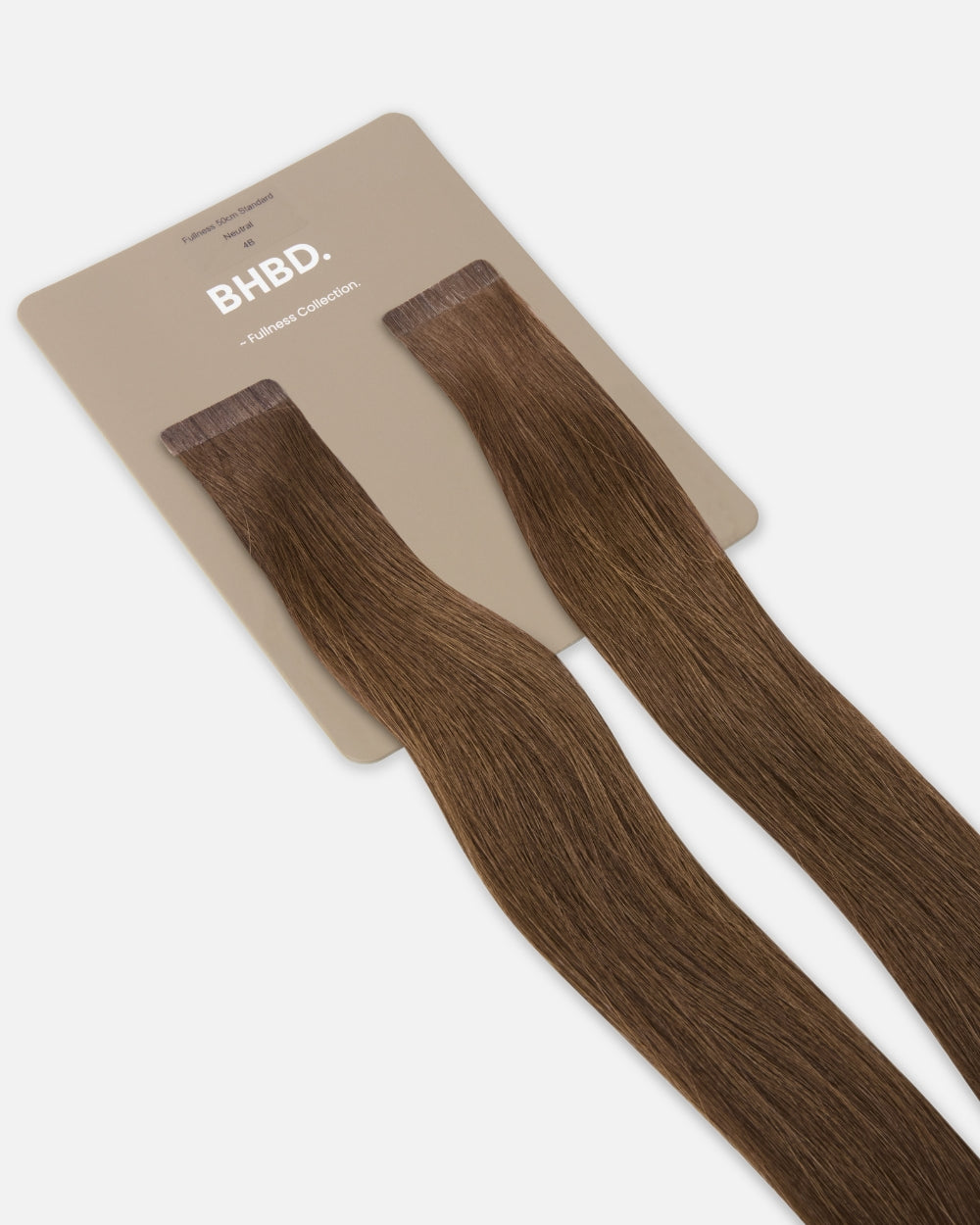 BHBD Fullness 4B – Remy human hair extensions in dark brown; adds 10% extra volume; available in 35cm and 50cm. 100% Remy hair, gentle extensions.