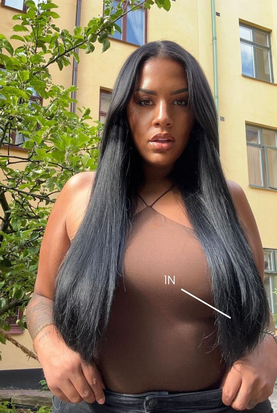 BHBD Tape extensions: 35cm,50cm,60cm. Svart neutral 100% äkta hår.