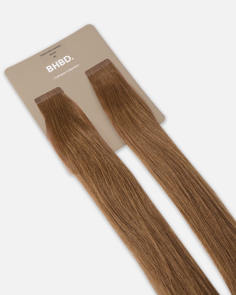 BHBD Fullness 6N – Remy human hair extensions in medium natural brown; adds 10% extra volume; available in 35cm and 50cm. 100% Remy hair, gentle extensions.
