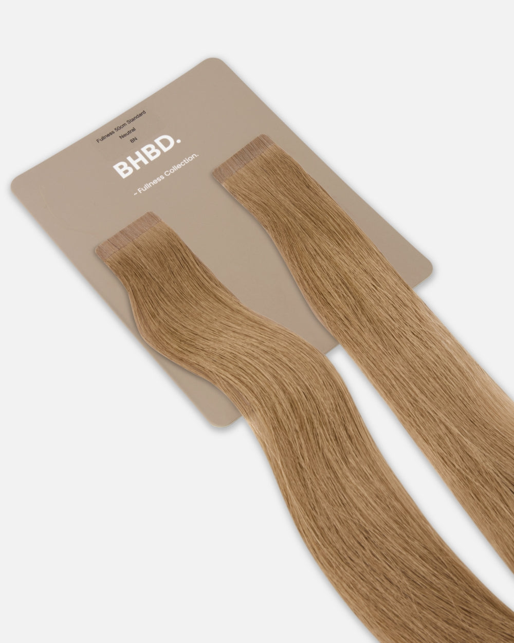BHBD Fullness 8N – Remy human hair extensions in medium natural blonde; adds 10% extra volume; available in 35cm and 50cm. 100% Remy hair, gentle extensions.
