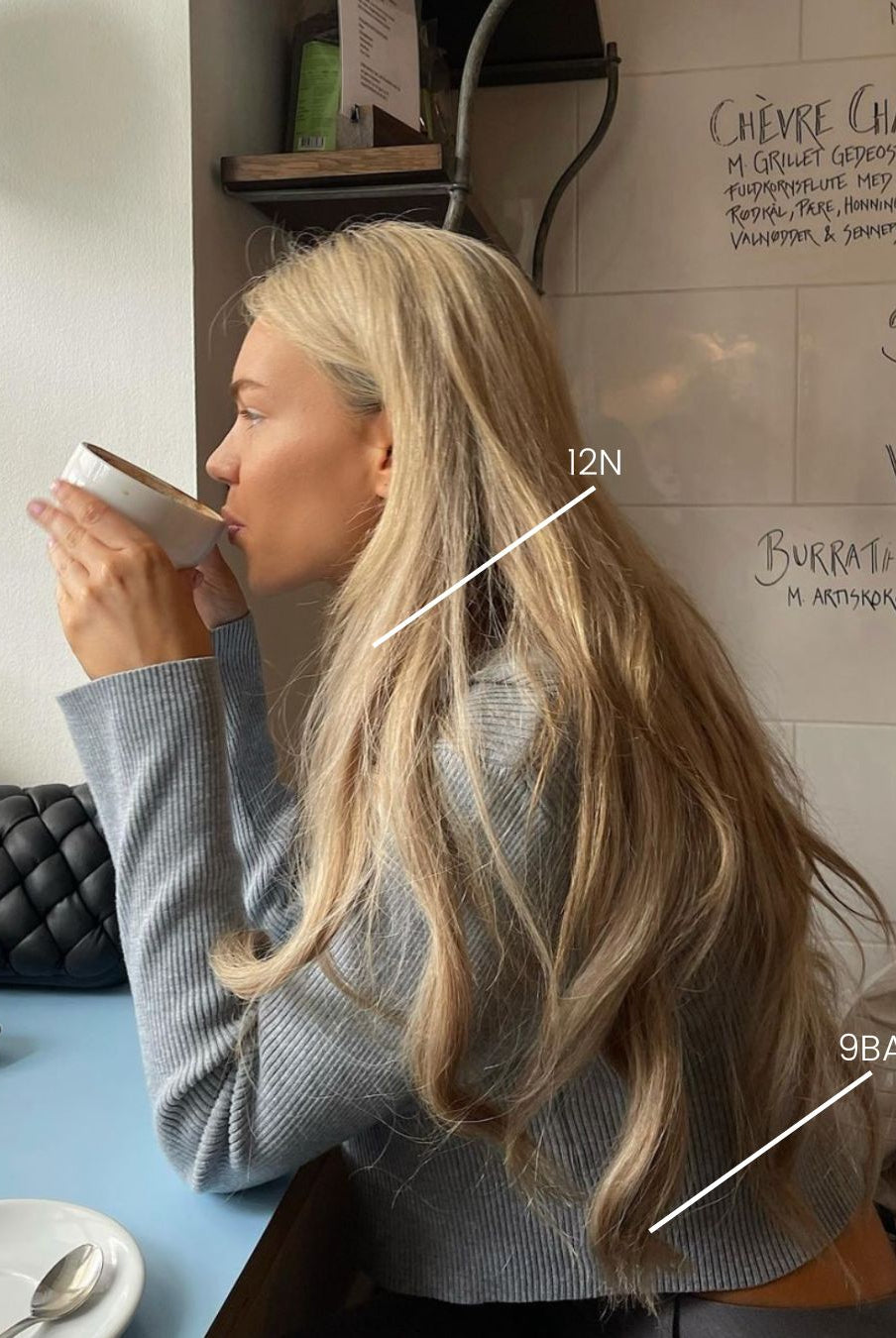 BHBD Tape extensions: 35cm,50cm,60cm. Platinum neutral 100% äkta hår.