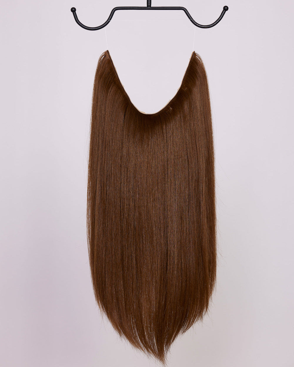 Hairband 6G – Halo hair extensions in medium golden brown; fuller & longer hair in 60 seconds; 40cm/16 inch. 100% Remy hair, gentle extensions.