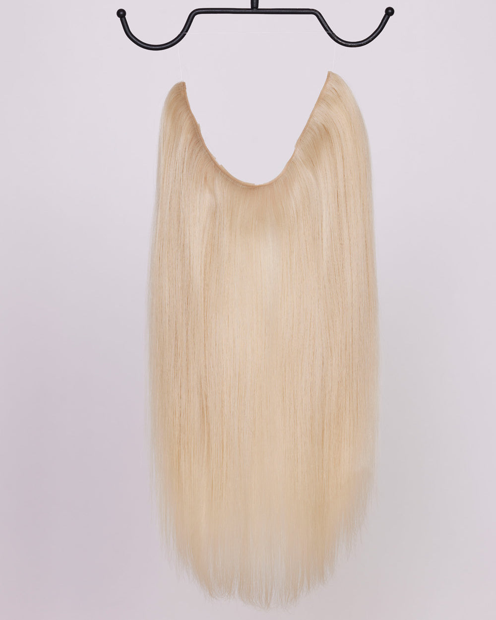 Hairband 12N – Halo hair extensions in light natural blonde; fuller & longer hair in 60 seconds; 40cm/16 inch. 100% Remy hair, gentle extensions.