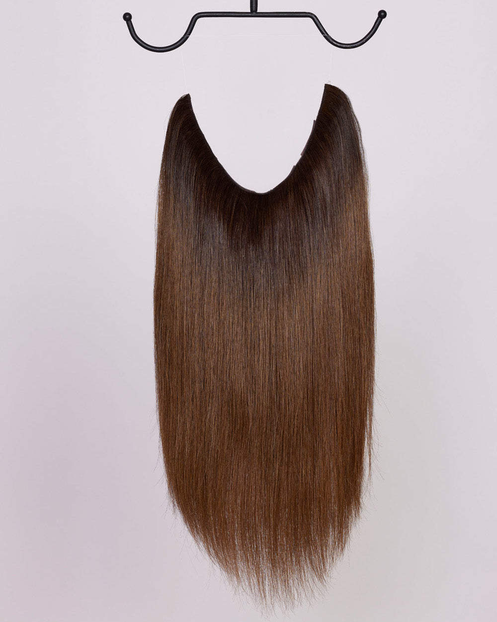 Hairband 5NG/6NG – Halo hair extensions in natural golden brown blend; fuller & longer hair in 60 seconds; 40cm/16 inch. 100% Remy hair, gentle extensions.