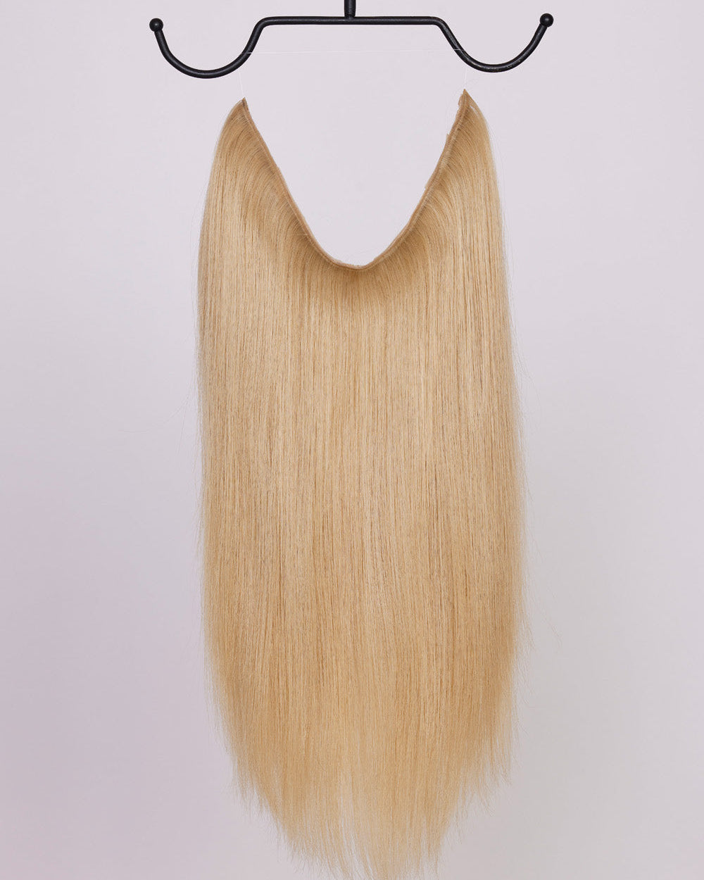Hairband 10NB/11N – Halo hair extensions in light beige blonde and medium natural blonde blend; fuller & longer hair in 60 seconds; 40cm/16 inch. 100% Remy hair, gentle extensions.