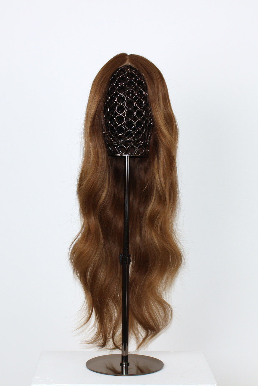 Elena Wig – 50cm balayage wig on mannequin; full lace with HD lace and natural parting.