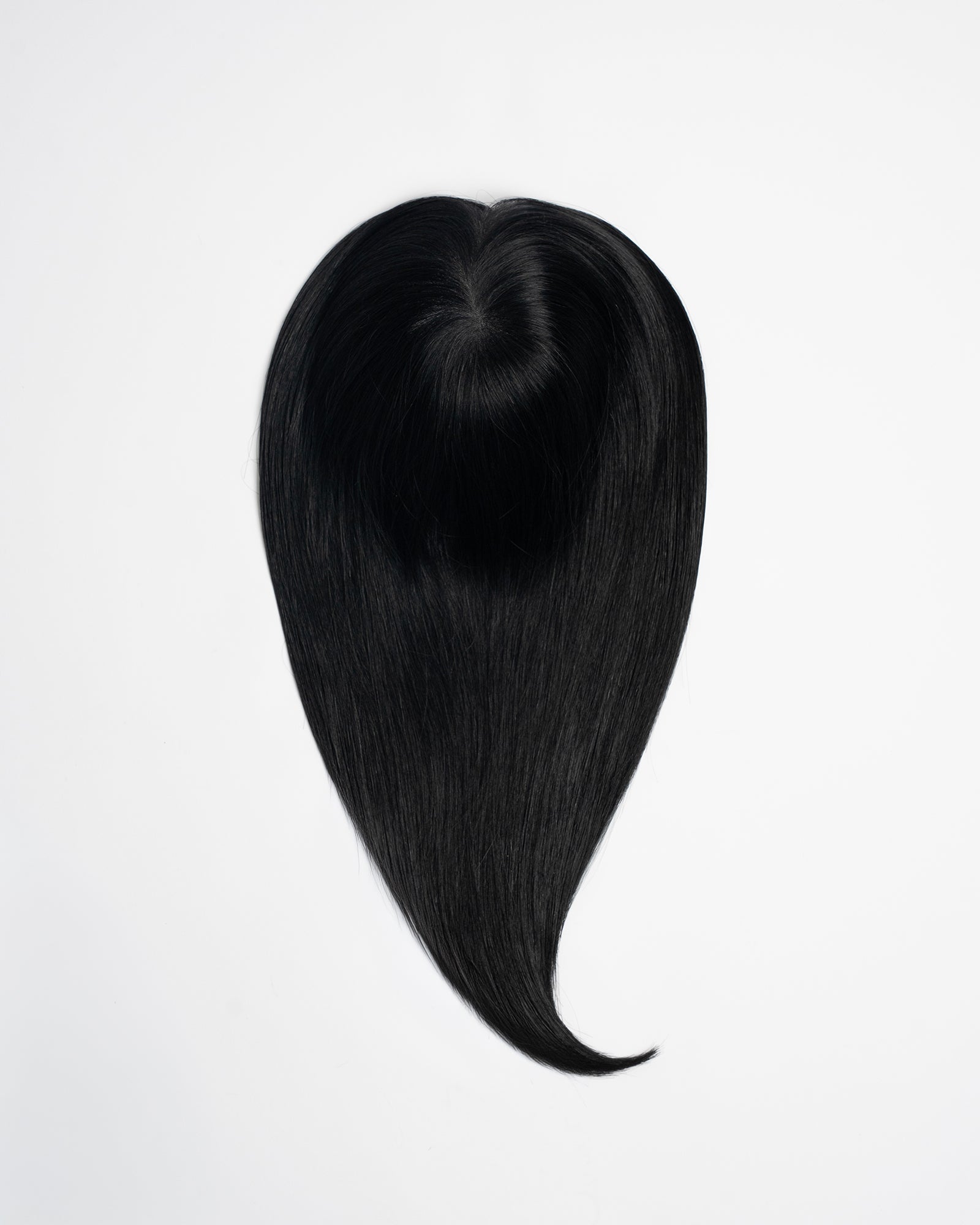 Full Crown hair topper in natural black (1N) with smooth, even tone and high shine on a white background.