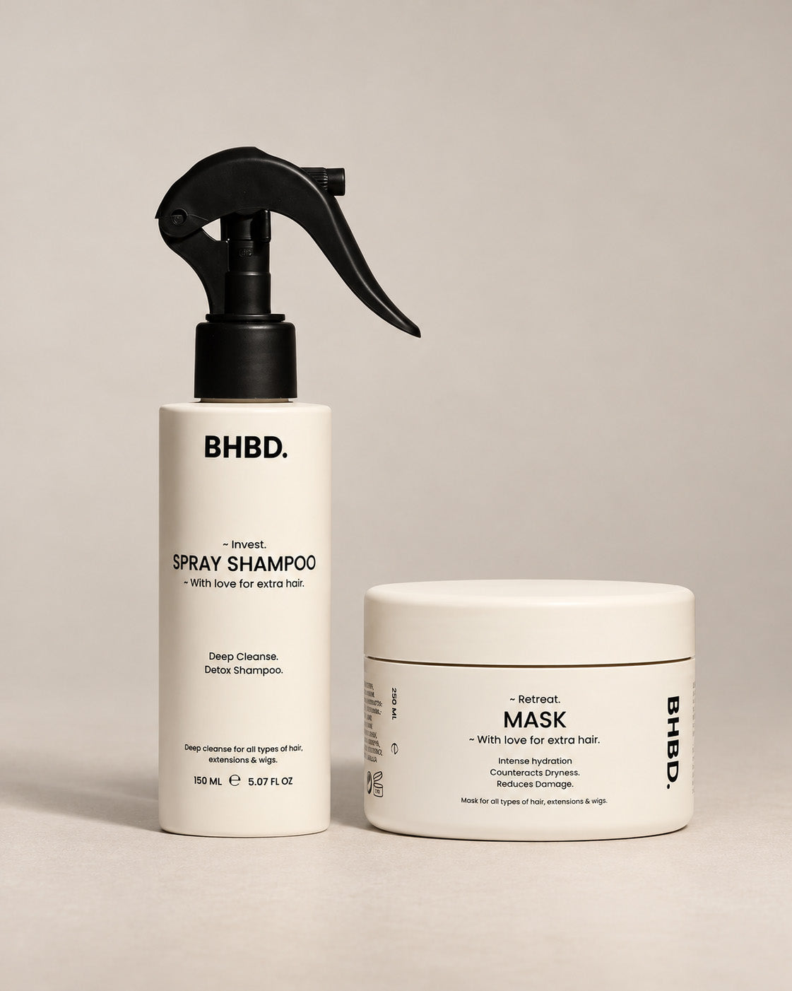 Essential Duo Kit - BHBD spray shampoo and BHBD hair mask.