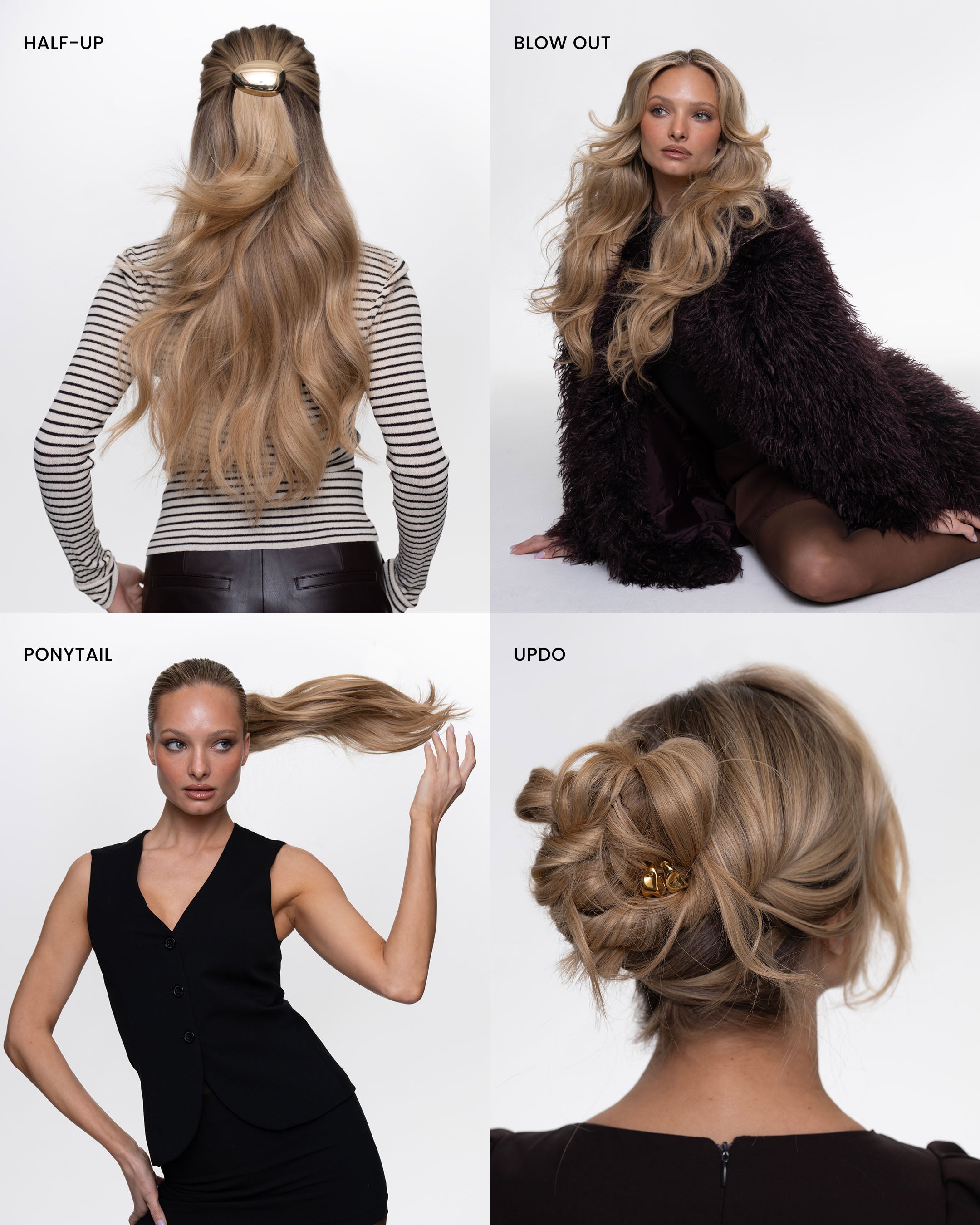 4 hairstyles with Clip In Extensions