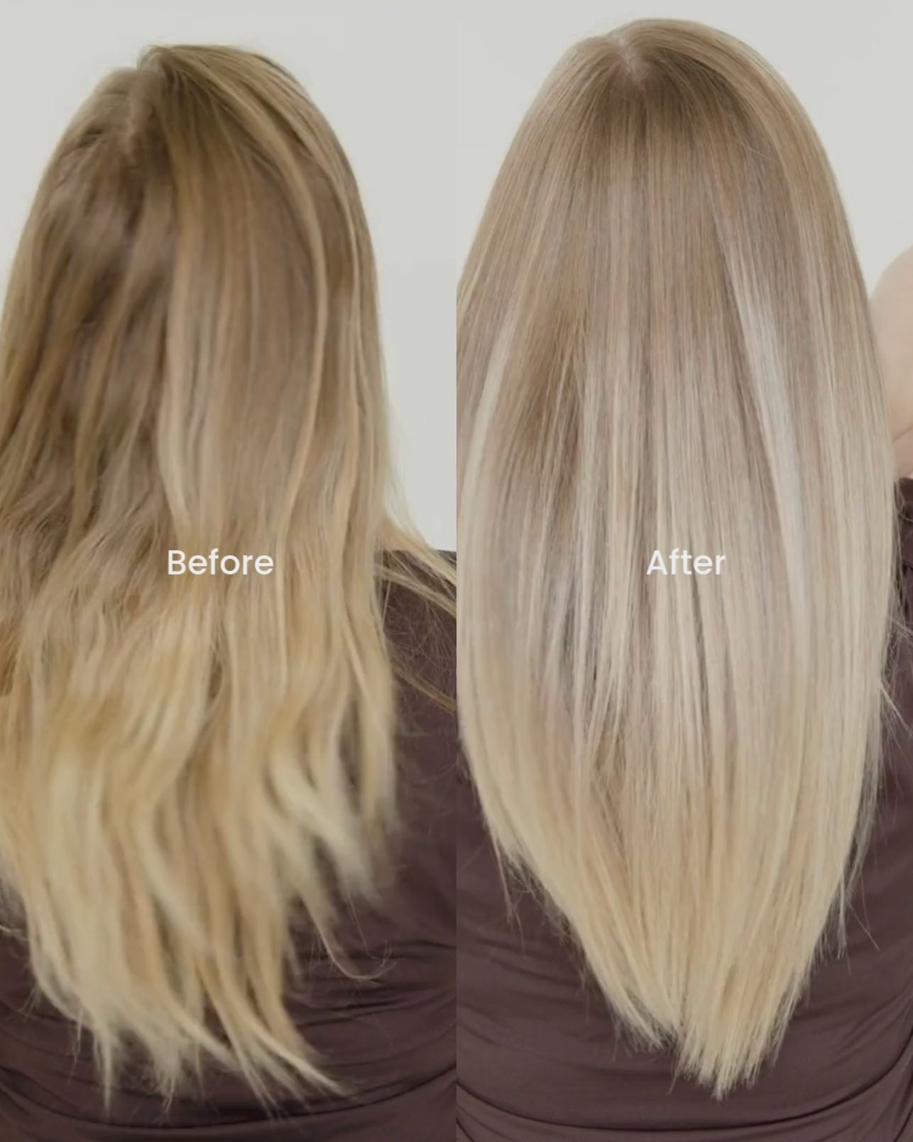 before and after result video of shine tone cool beige