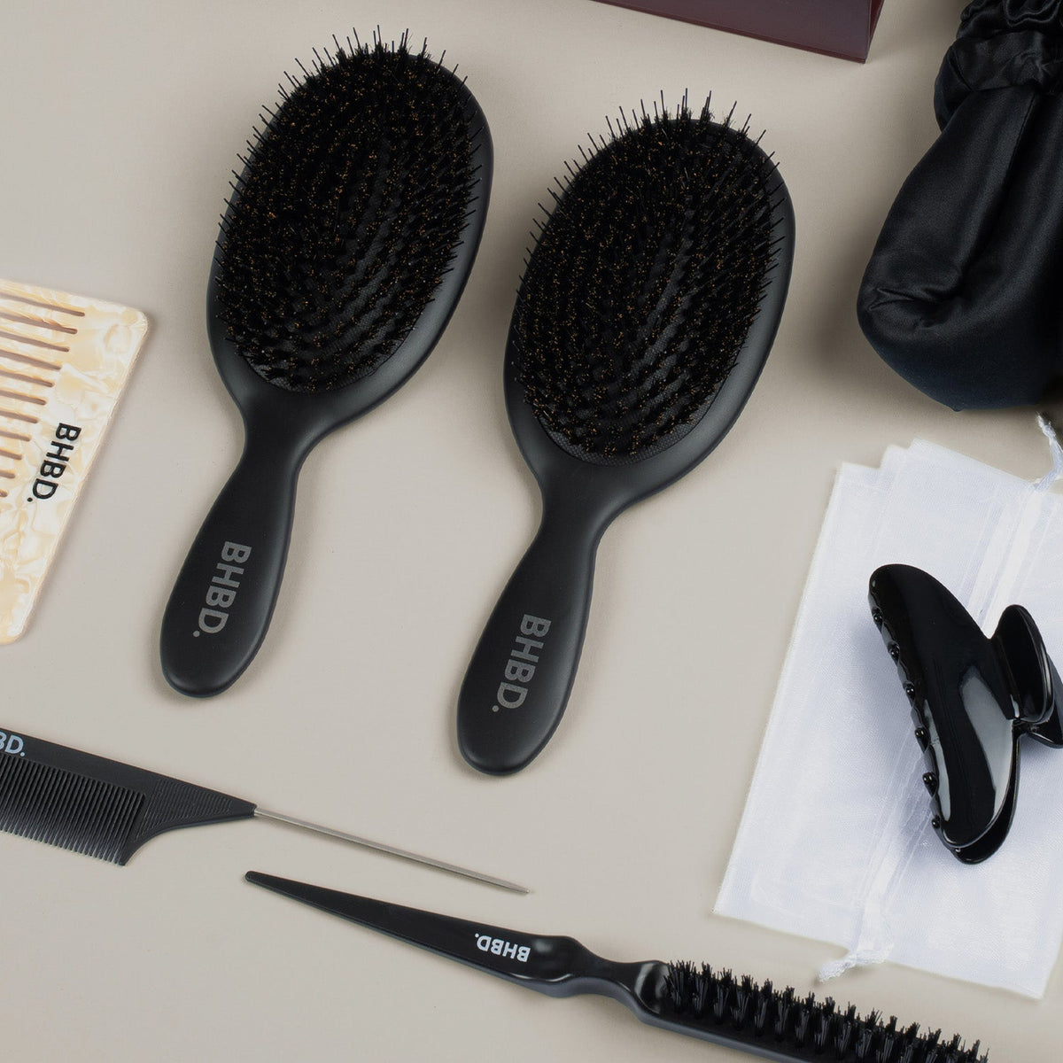BHBD Premium Hair Brushes | Detangler, Paddle & Wig Brush