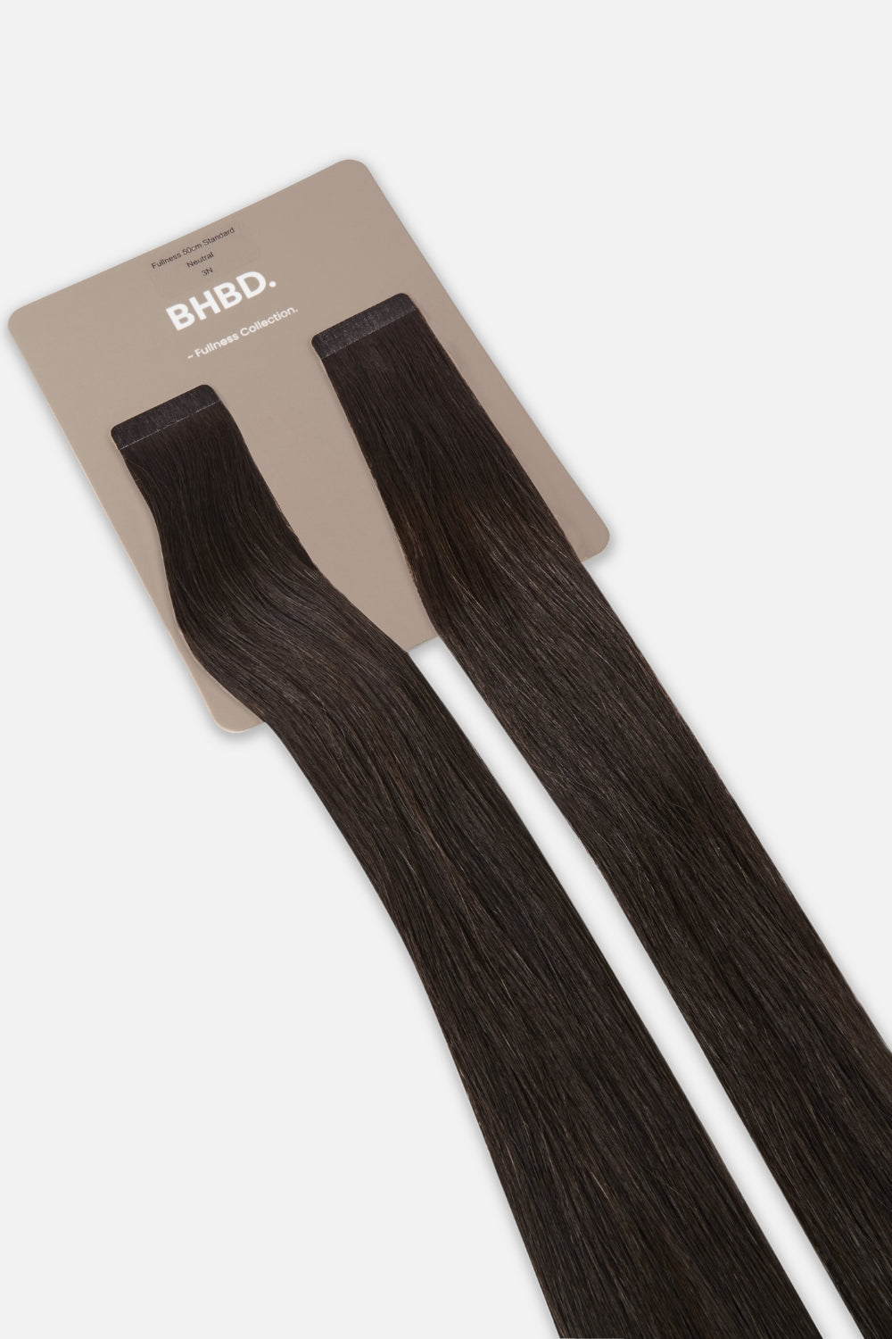 BHBD Fullness 3N – Remy human hair extensions in dark natural brown; adds 10% extra volume; available in 35cm and 50cm. 100% Remy hair, gentle extensions.