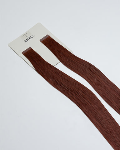 BHBD tape extensions: 35cm,50cm,60cm. Mörkblond röd koppar100% äkta hår.