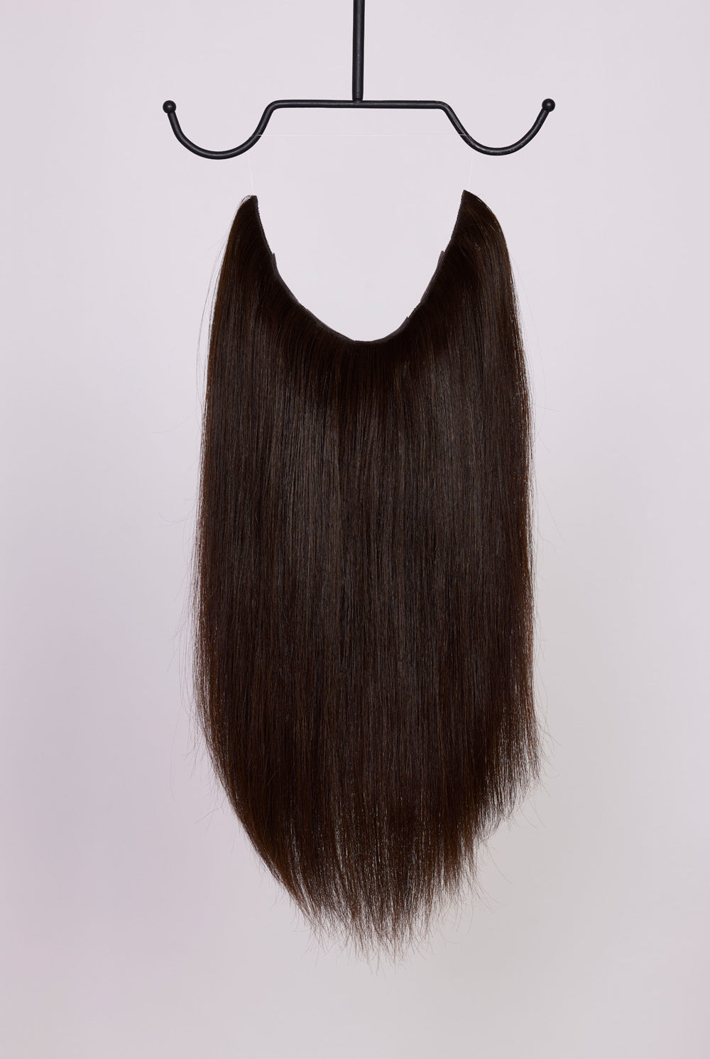 BHBD Hairband dark brown 40 cm.100% Remy hair. Clip-in, halo, or ponytail.