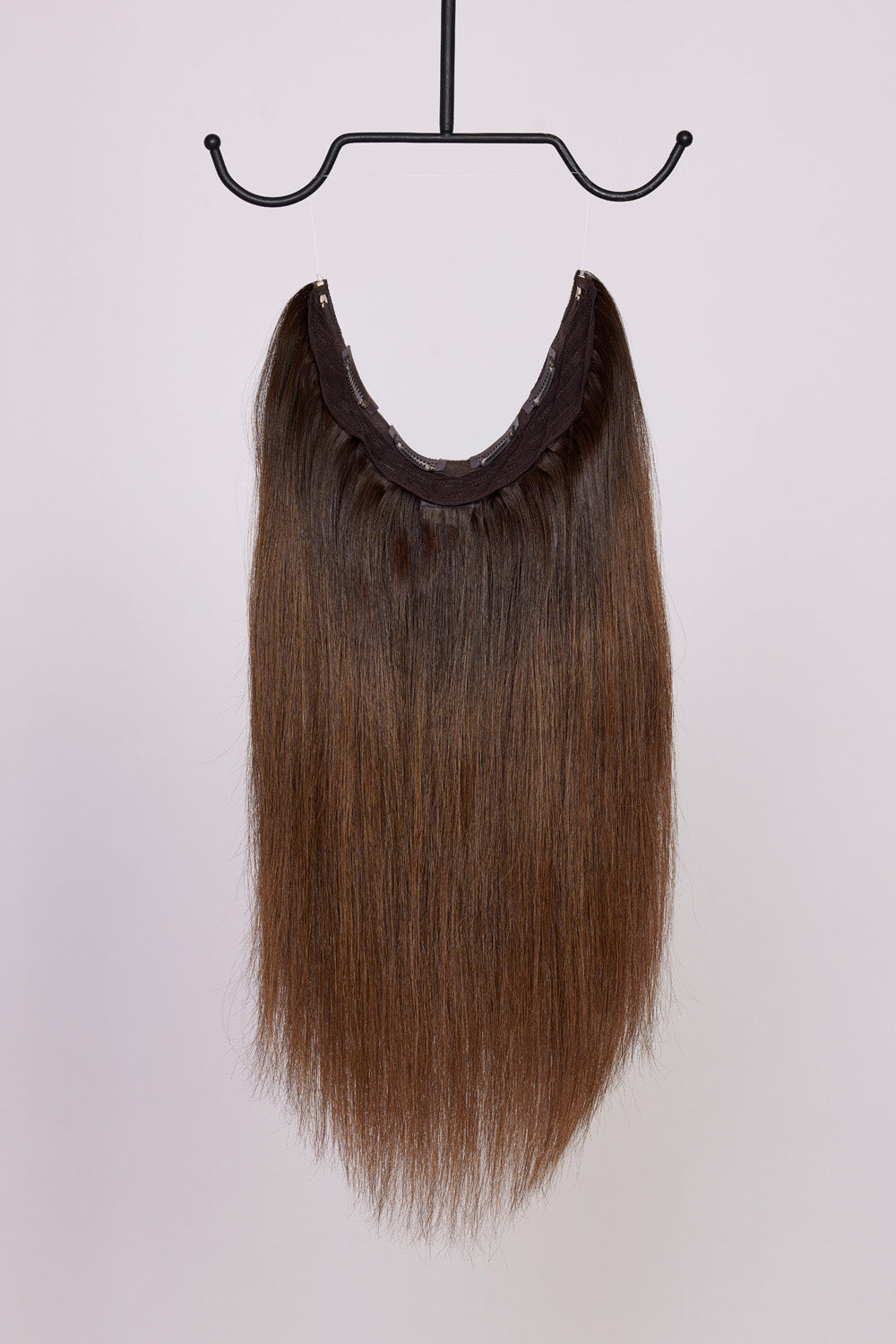 BHBD Hårband: Ljusare brun, 40 cm långt. 100% äkta Remy hår. Kan användas som clip-on, halo eller ponytail.