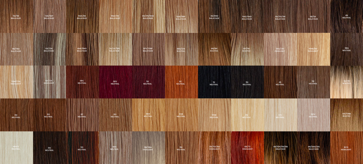 Color Extension BHBD Color Chart | Hair Extensions | Professional