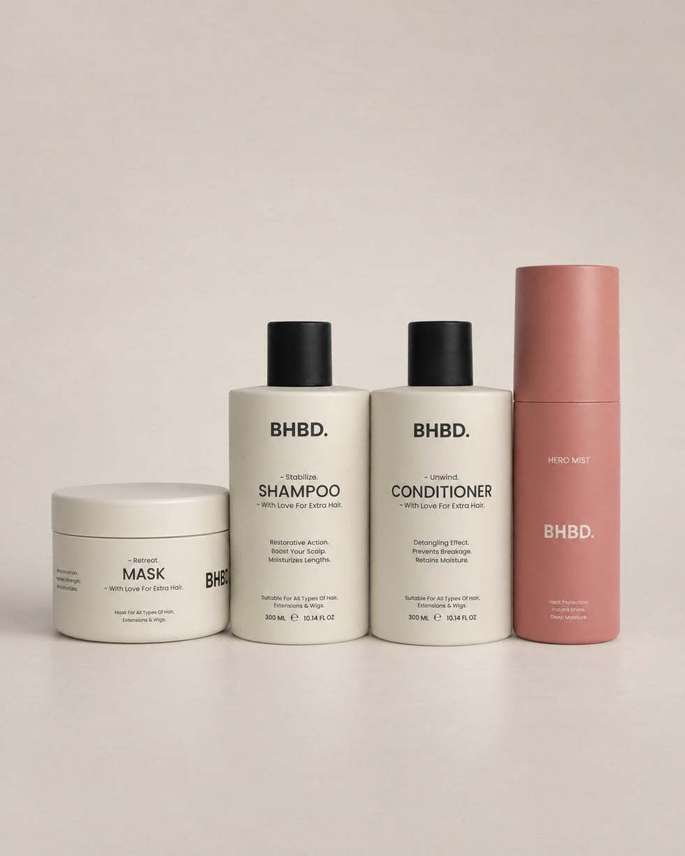 BHBD Care kit, Shampoo, Conditioner, Mask & Heat Protection