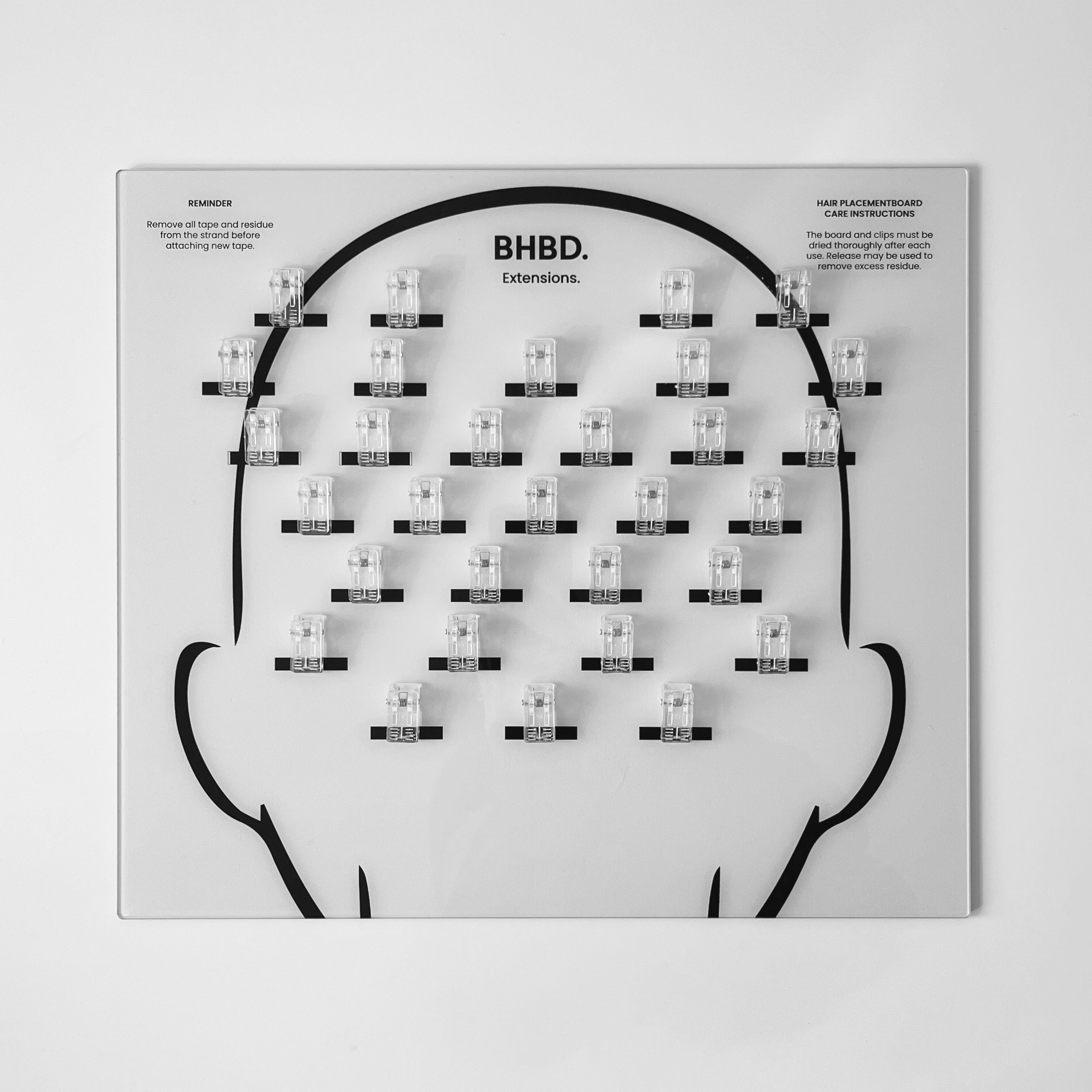 Extension hair placementboard